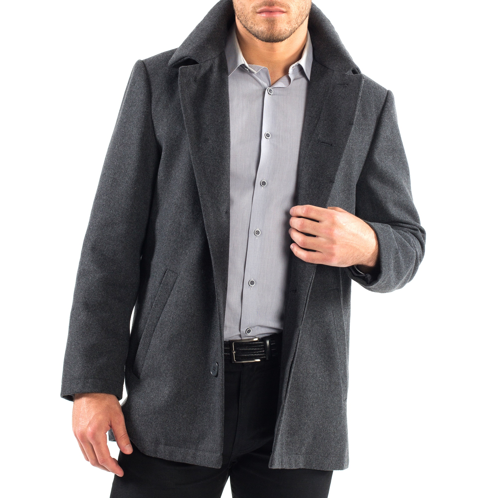 button up coat mens